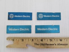 Western Electric Emblem Tags Central Office Equipment Tags USED 4 Bell System