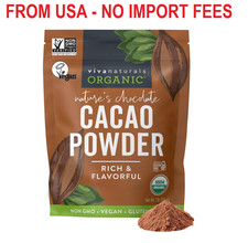 Organic Unsweetened Cacao Powder with Rich Dark Chocolate Flavor NEW