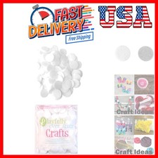 White Craft Felt Circles 1 Inch - 100pc