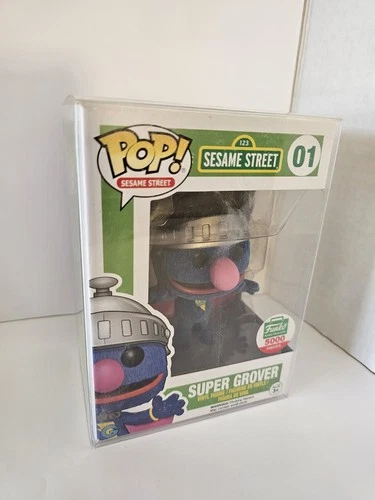Funko Pop! Sesame Street - Super Grover (Flocked) #01 Funko Shop Exclusive