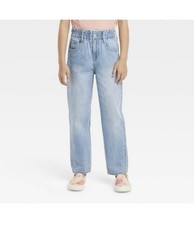 Cat  Jack Light Wash Relaxed Paperbag High Rise Stretch Denim Jeans Size 12