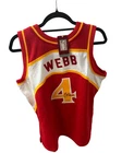 SPUD WEBB ATLANTA HAWKS SIGNED HARDWOOD CLASSICS JERSEY AUTO UDA CERTIFIED Q0593