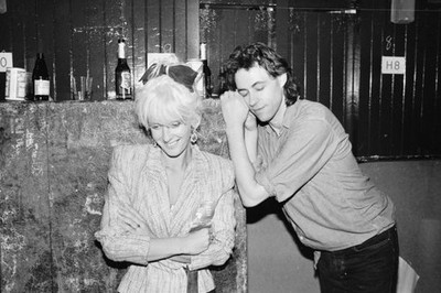 Singer Bob Geldof his girlfriend Paula Yates backstage at Wembley - Old Photo