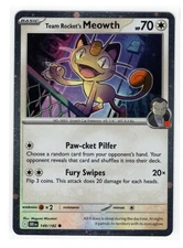 Pokemon Destined 149/182 Team Rocket's Meowth Cosmos Holo Exclusive