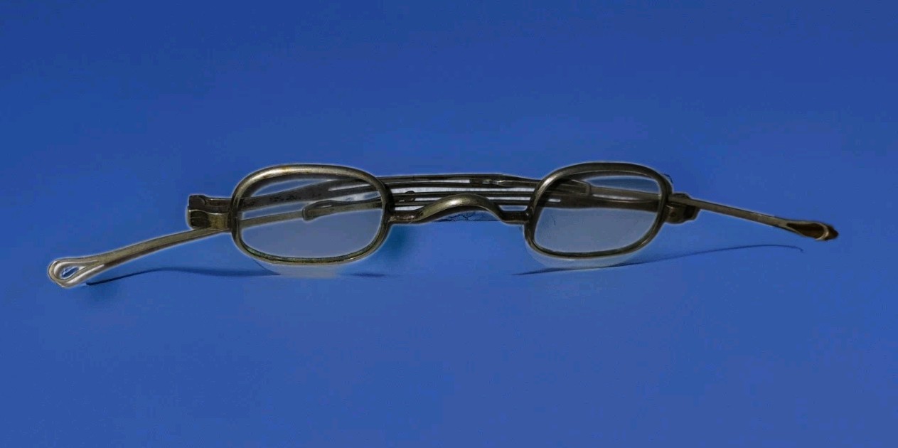 Antique Wire-rectangular Spectacles Sliding Templ… - image 16