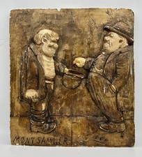 Relief / Wandbild &bdquo;Mont Samler&ldquo; &ndash; gebraucht  Schweres Relief mit zwei Figuren