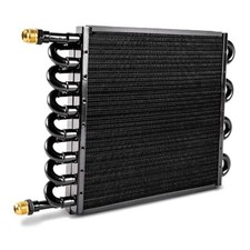 1/2" Transmission Cooler, Aluminium alloy Tube and Fin Universal 16 Pass Black