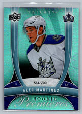 2009-10 Upper Deck Trilogy Rookie Premieres 534/799 Alec Martinez #137