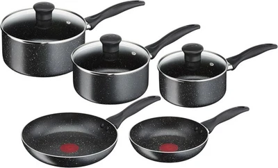 Tefal Origins Stone 5 Piece, Non-Stick, Pots & Pan Set, All Hobs Compatible Exce - Image 1 of 4