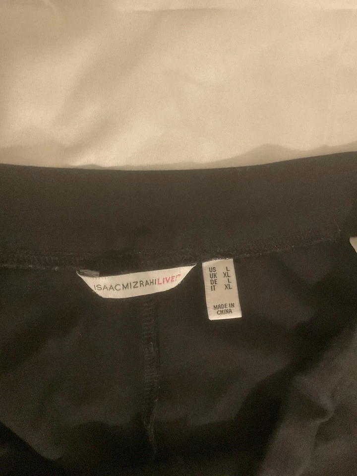Isaac Mizrahi Live! Pantalones negros de pierna ancha talla L cómodos de uso profesional Foto 2 de 4