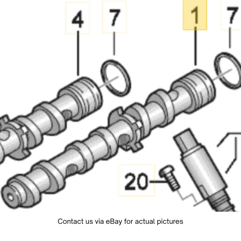 Распредвал 2012–2018 Audi A6 б/у от оригинального производителя 06E109003M - Изображение 2 из 4