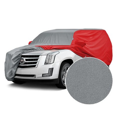 For Kia EV6 22-24 WeatherShield HP Two-Tone Gray Custom Car Cover w Red Sides