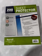 Samsill 200 Pack Sheet Protectors, 8.5X11 Inch, Heavy Weight, Non-Glare, Sealed