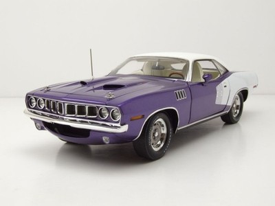 Plymouth 383 Cuda 1971 lila weißes Dach Modellauto 1:18 Acme