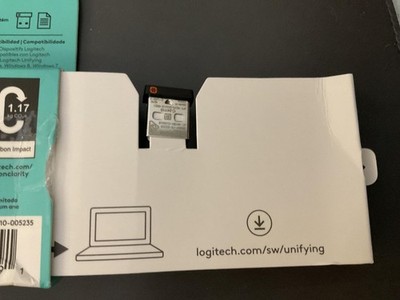 Logitech Unifying Receiver, 2.4 GHz Wireless Technology, USB Plug Compatible wit