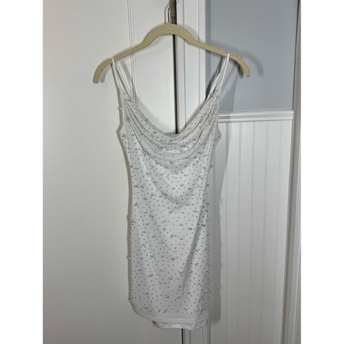Windsor Catalina Rhinestone And Pearl Formal Mini Dress Size medium bridal