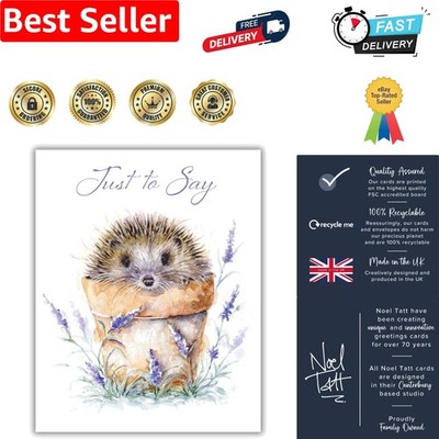 Packung mit 4 kleinen ''Just to say'' Grußkarten - schönes künstlerisches Design mit Cu...
