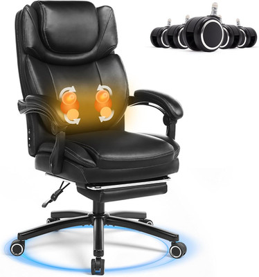 Kneading Massage Office Chair with Foot Rest Ergonomic Reclining Executive Desk