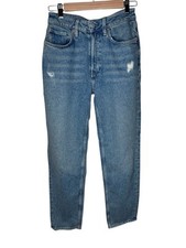 Free People Jeans Womens 26 Blue Denim High Rise Stretch