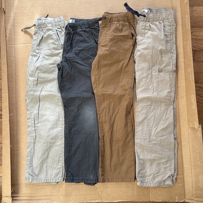 Lof of 4 OLD NAVY Boys Pants SIZE 10/12 Causal Straight Leg Everyday Drawstring