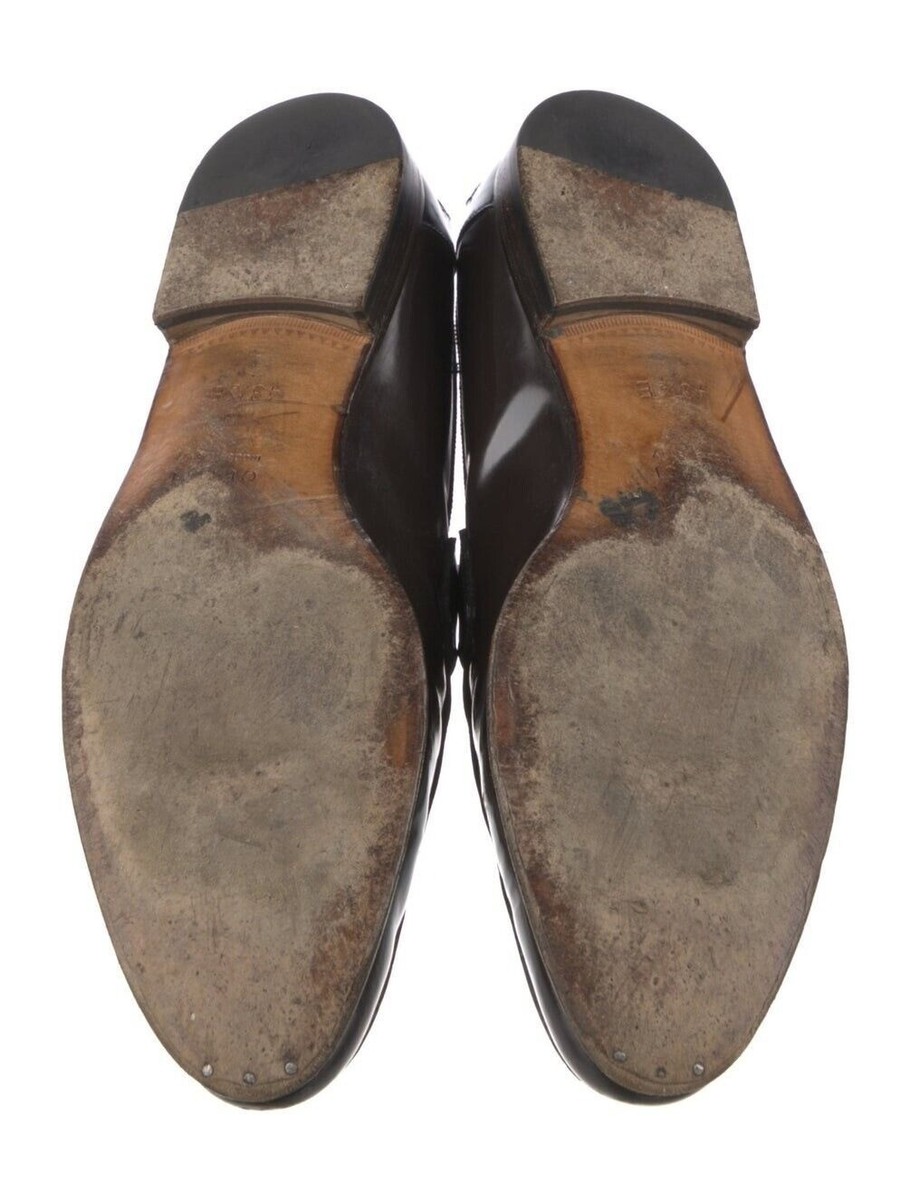 Gucci Brown & Royal Blue Leather Penny Loafers US 10.5 EU 43.5 UK 9.5 Gucci Loafer Blue Casual Shoes for Men for sale | eBay main image 4