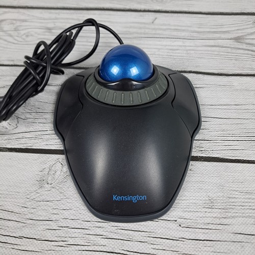 Kensington Orbit Trackball Mouse with Scroll Ring Two Button Black Blue - Bild 2 von 5