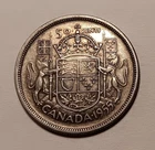 1955 Canadian 50 Cents, Elizabeth II, Silver (.800), ASW .3oz  **LOW SHIPPING**
