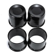 2 Opened Front 2 Closed Rear 5.15in Polished Aluminum Push Through Center Caps