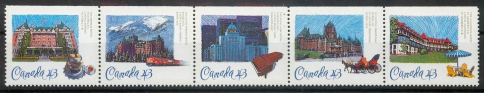 Canada 1993 Historic Hotels strip set SG 1540-1544 MNH mint E213 *COMBINED POST - Image 1 of 1