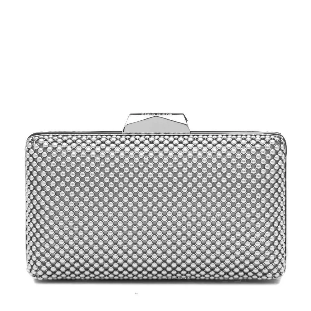 Olga berg shop silver clutch