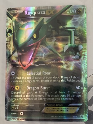 Pokemon TCG Card Black Star BW Promo BW47 Rayquaza EX Black