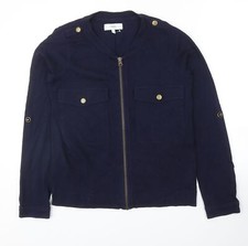 NEXT Womens Blue Cotton Blend Jacket Size 8