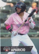 2018 Hickory Crawdads 2nd Miguel Aparicio RC Rookie Texas Rangers VZ