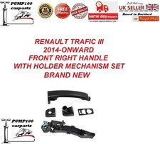 FOR RENAULT TRAFIC 14-ON FRONT DOOR HANDLE RIGHT + HANDLE HOLDER MECHANISM SET
