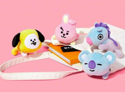 BTS BT21 Official Authentic Merch Plush Lying Doll Magnet +