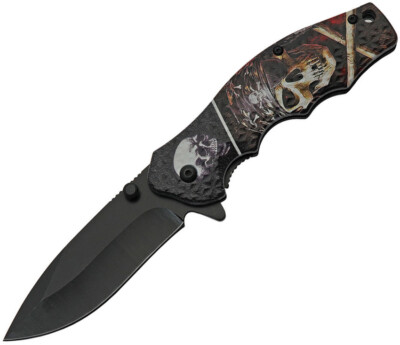 New China Made Skull Linerlock A/O 300502-PR