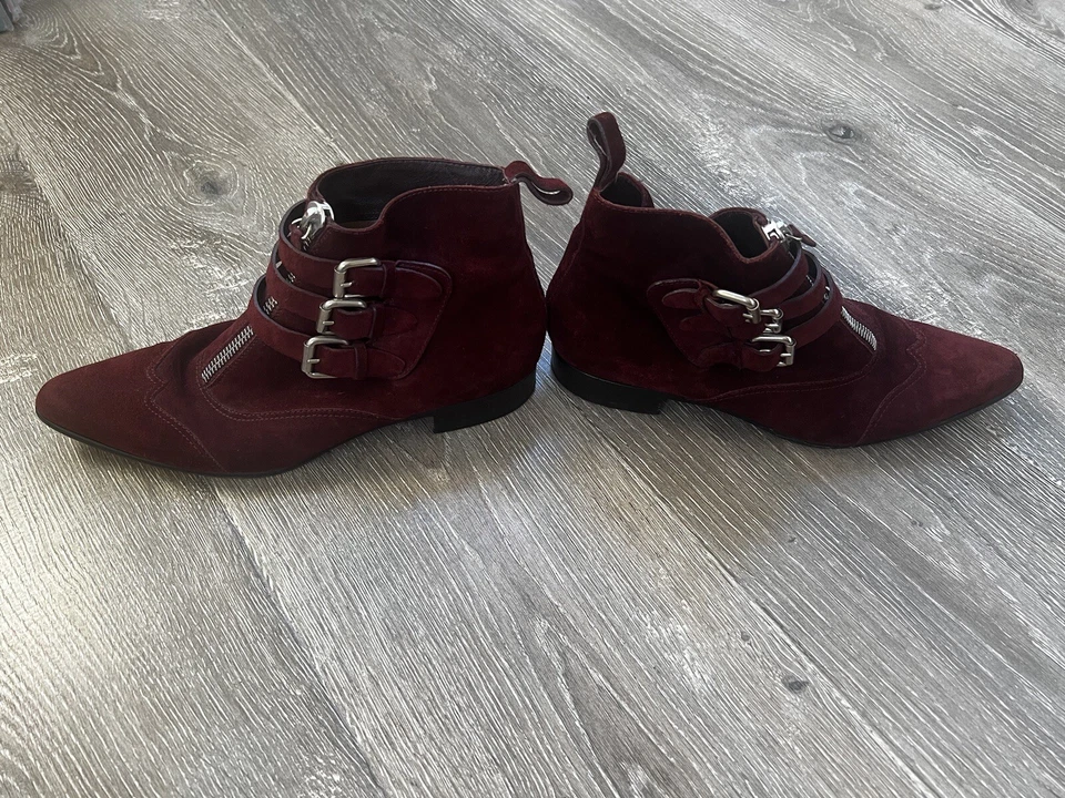 BOTINES TABITHA SIMMONS TEMPRANOS GRANATE MUJER 9.5 ICÓNICOS! Foto 4 de 4