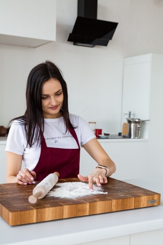 Premium Hackbrett Stirnholz Holzbrett  Groß Schneidebrett Eiche Profi Hackblock - Bild 1 von 16