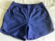 Lands End 5" Navy Blue Built-in Brief Cover Up SWIM SHORTS Reg. 12 505893