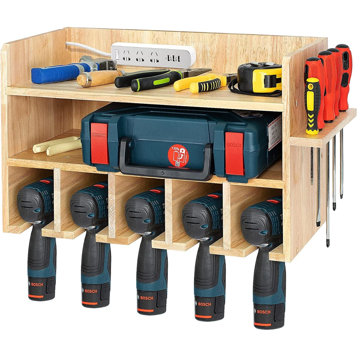 T SIGN Power Tool Storage Organizer Drill Holder Wall Mount Drill