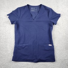 Figs Scrub Top Womens XS Blue Casma Three Pocket Scrub FW1100 Nurse Medical