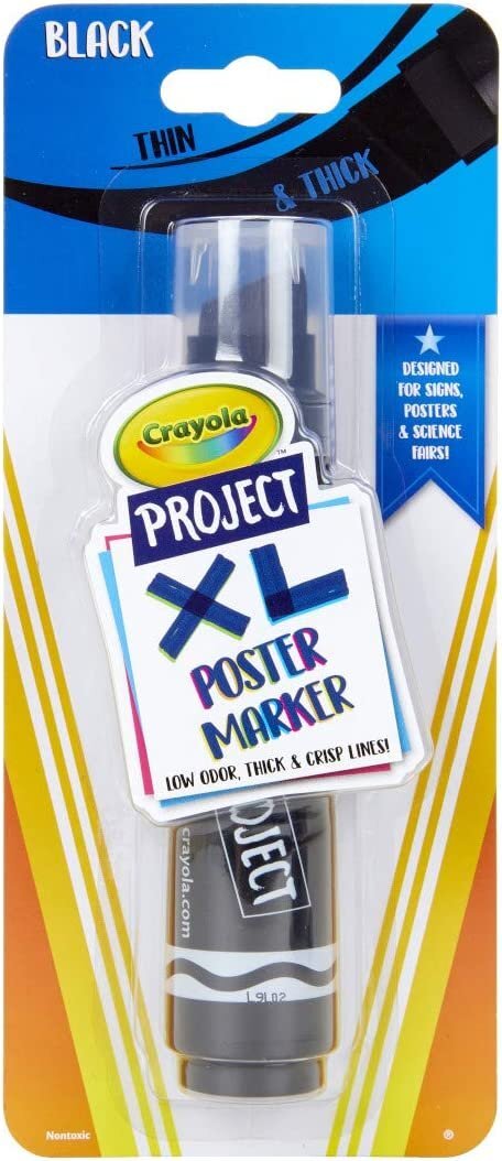 Crayola Project: XL Poster Marker, Black Single ct, Multi (58-8360)
