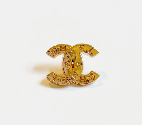 Chanel Designer Vintage Gold Lettering Detailed Button Button STAMPED | 1PC