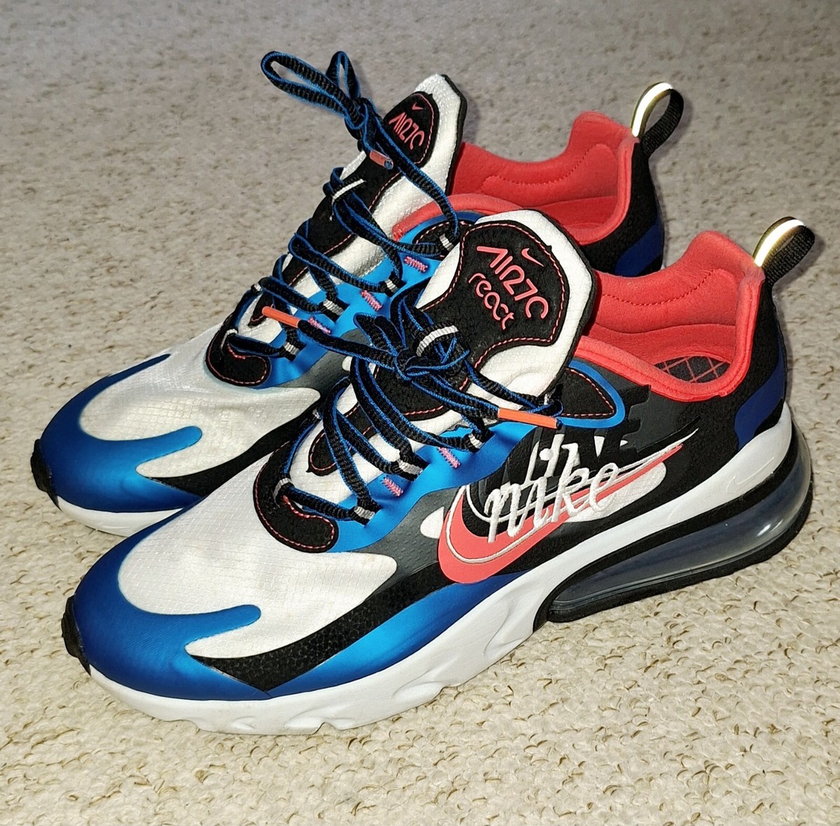 Nike Air Max 270 React Script Blue Multi 