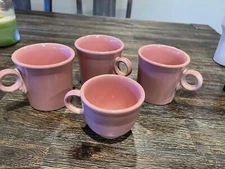 Fiestaware Tea Cup Rose Pink Lot Of 4 Fiesta Ware Mugs 🩷