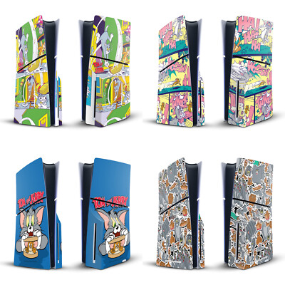 TOM AND JERRY GRAFIKEN VINYL SKIN FOR SONY PS5 SLIM DISC EDITION CONSOLE