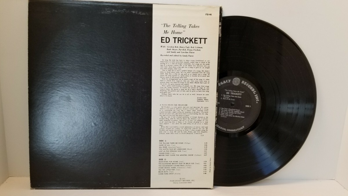 ED TRICKETT The Telling Takes Me Home LP Folk Legacy FSI 46 -Play