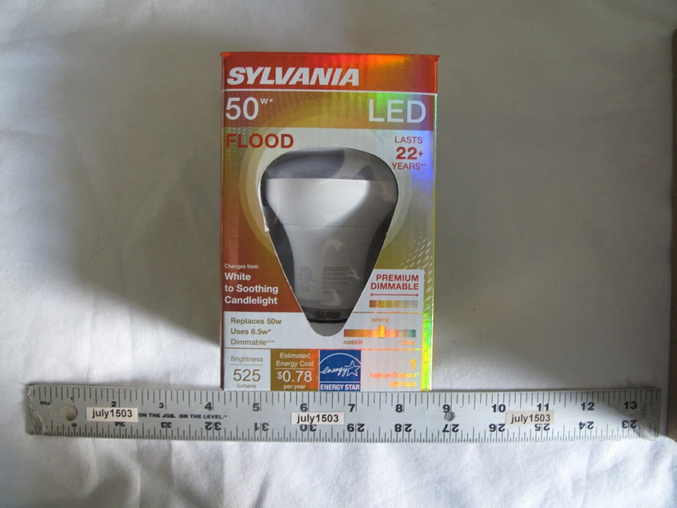 40 NEW Sylvania LED Flood Light Bulb R20 6.5w (50w repl) Premium Dimmable 3000K - Image 3 of 4