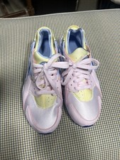 Big Kids' Nike Huarache Run Pearl Pink/Cobalt Bliss/Citron Tint/White 654275 609