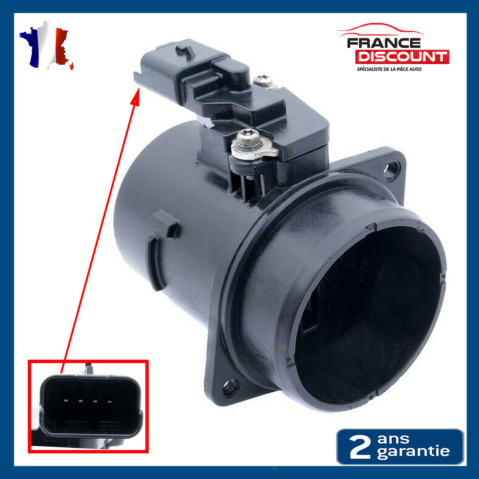 Débitmètre d'air 1920RA avec connecteur 5 broches haute précision pour C4